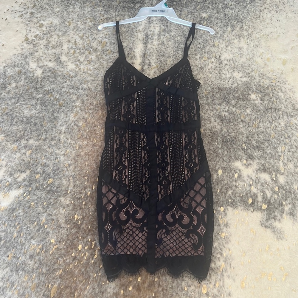 Black lace dress